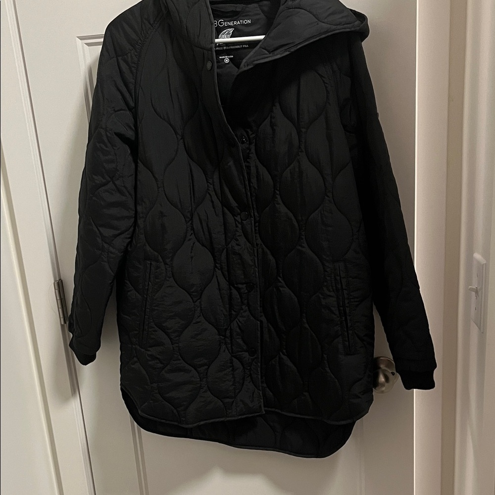 BCBGeneration Black Quilted Puffer Coat